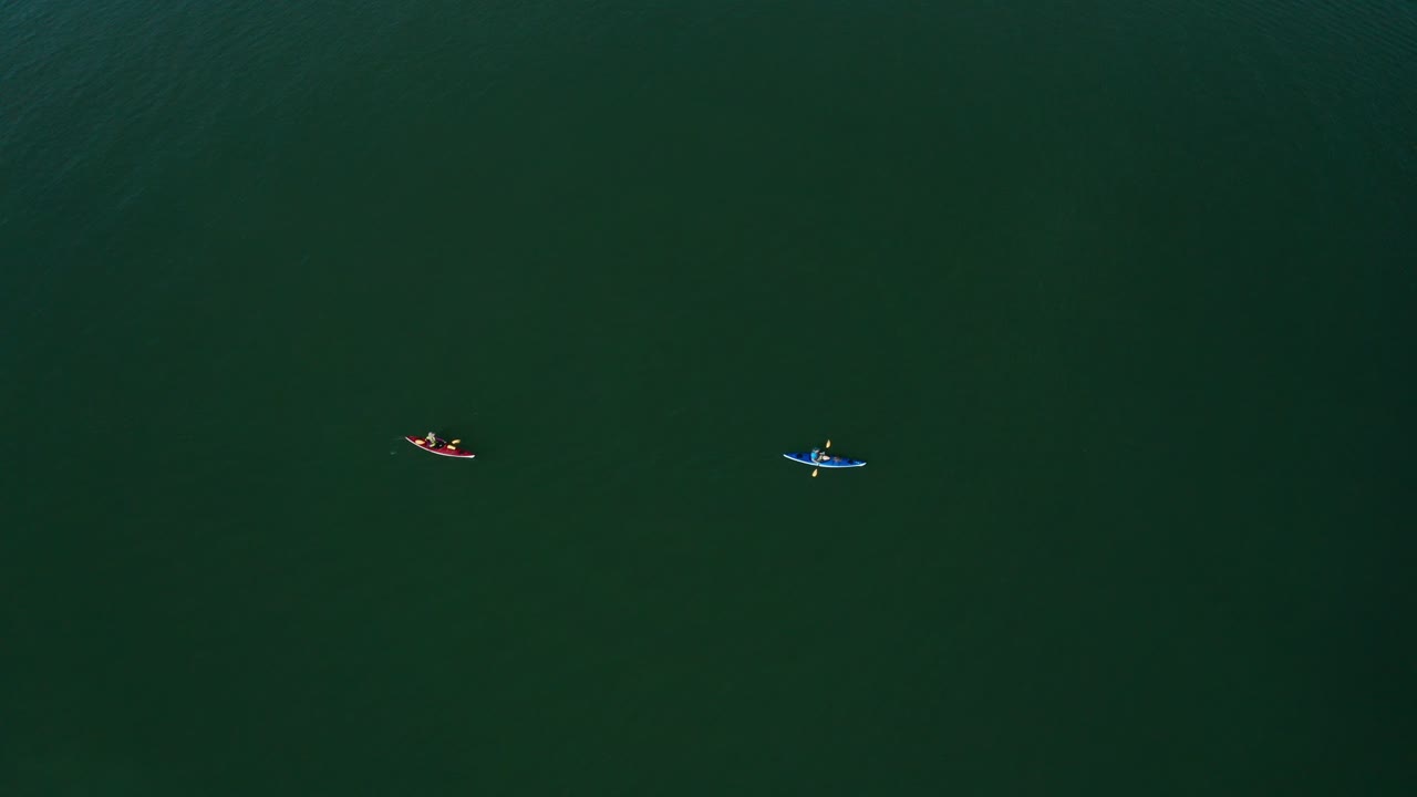 remando en la bahía en competiciones de kayak en un día soleado