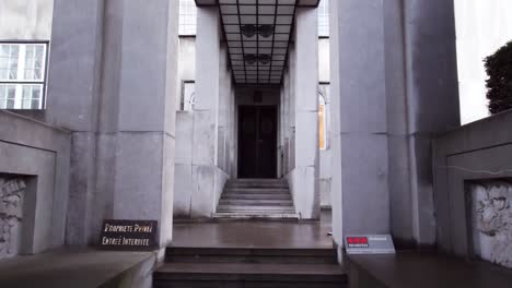 Entrance of the Stoclet Palace in Brussels, Belgium