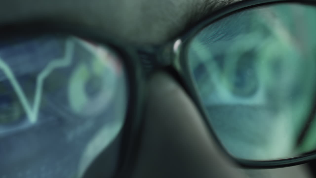 vista ravvicinata degli occhiali