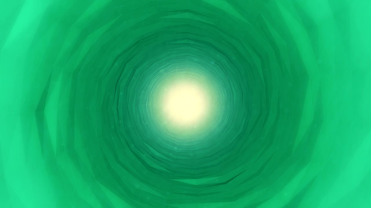 túnel poligonal giratorio verde