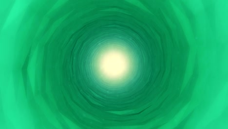 green rotating polygonal tunnel