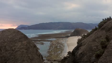 overcast sunset of seger near kuta lombok