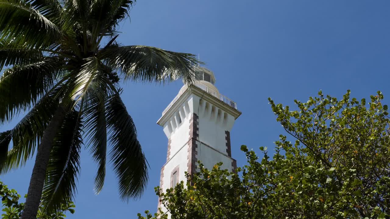 Point Venus lighthouse located in the commune of Mahina in Papeete, Tahiti, French Polynesia.