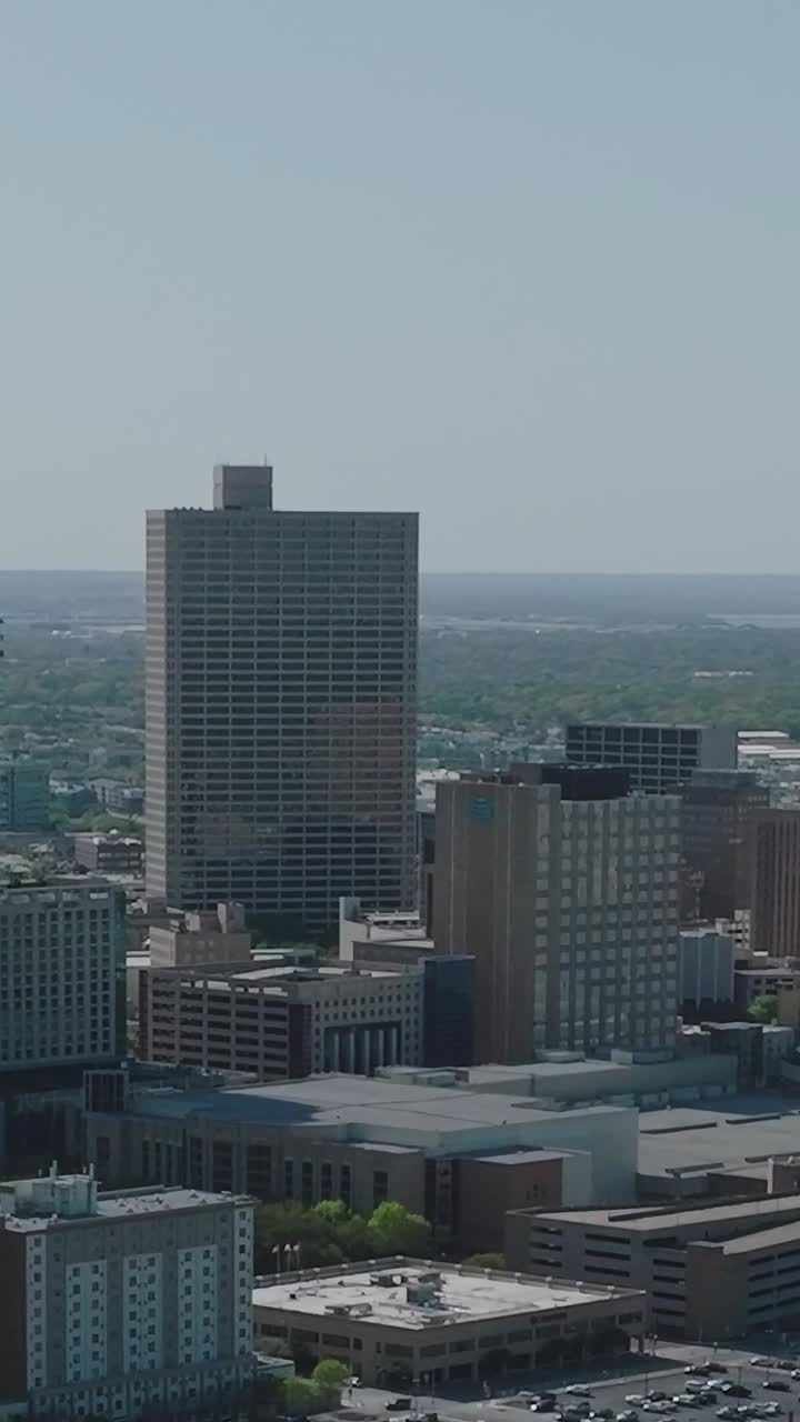 Vistas do centro de Dallas, Texas, de cima em um dia claro