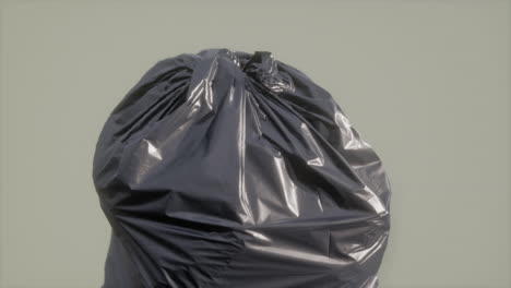 close up of a plastic bag for trash waste