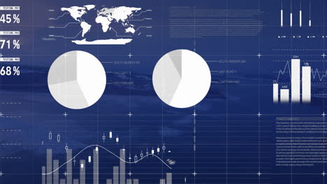 animation of data processing over sea