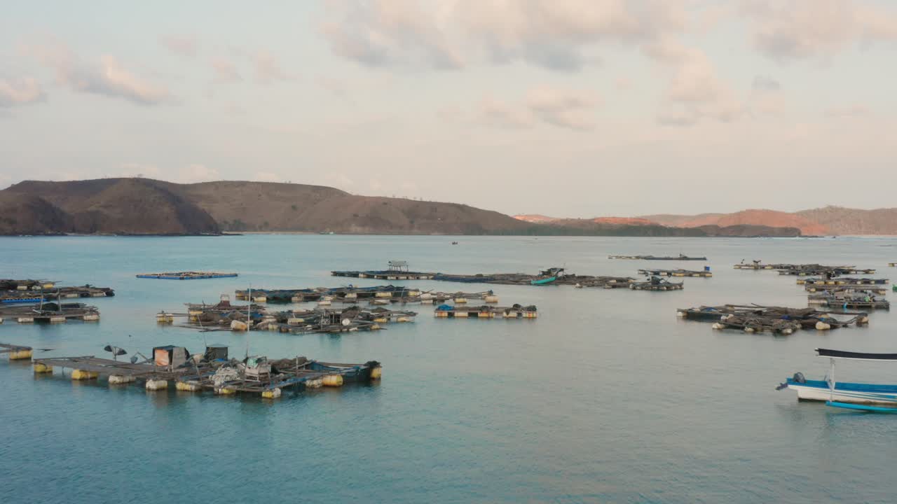 롬복 게루푹 어촌 만의 일몰