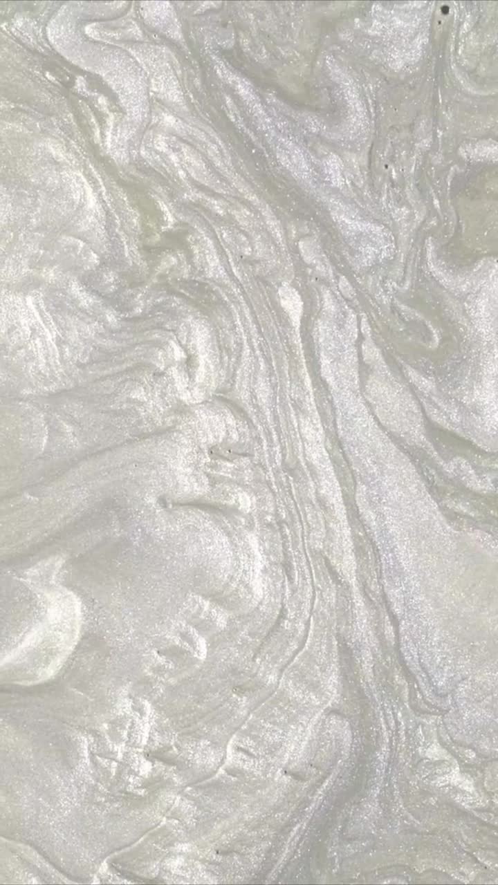 Shimmering White and Silver Fluid Abstract Background