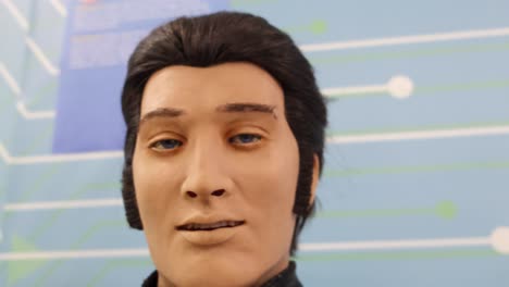 robot head elvis presley robot head elvis presley exhibition of robots ukraine kyiv may 15 2021