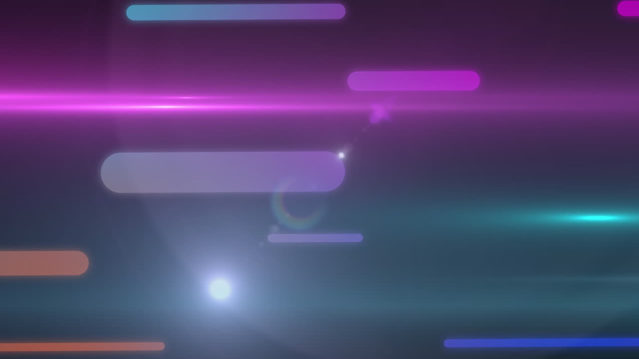 Animazione di scie luminose al neon di trasferimento dati