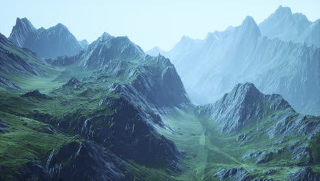 fog in the mountains of norway