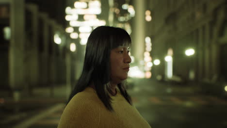 mexican woman portrait in the city