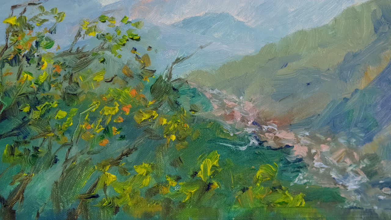 Peinture de paysage de montagne