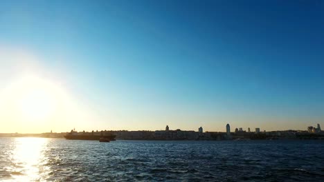 istanbul. uskudar view at sunset in turkey.