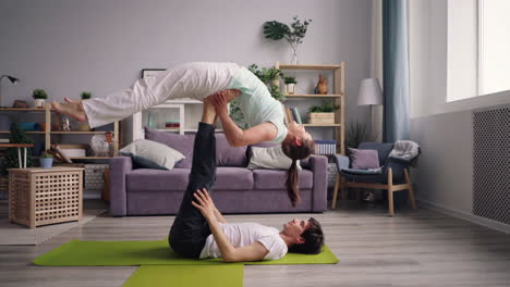 acroyoga practice at home