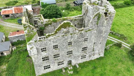 irish castles drone landscape romantic leamenah castle co.clare tourist attraction wild atlantic way epic location