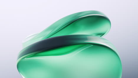 gradient green transparent geometry background, 3d rendering.