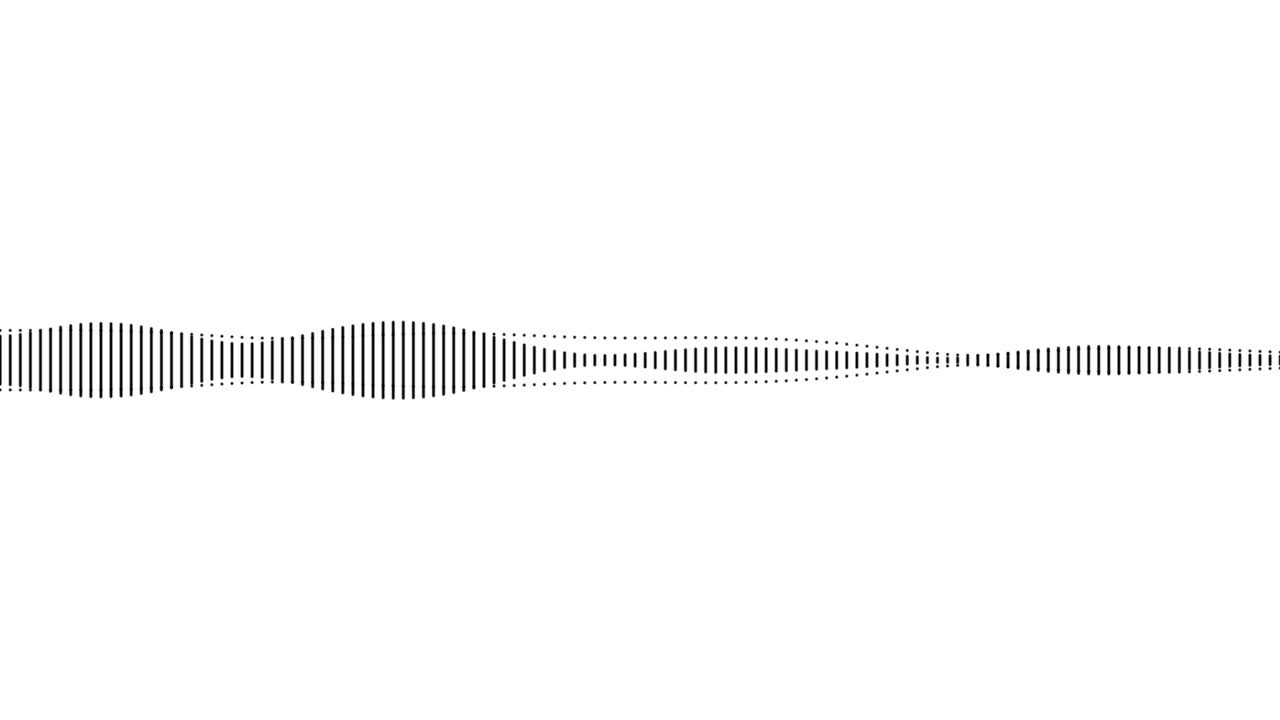 A simple black and white audio visualization effect