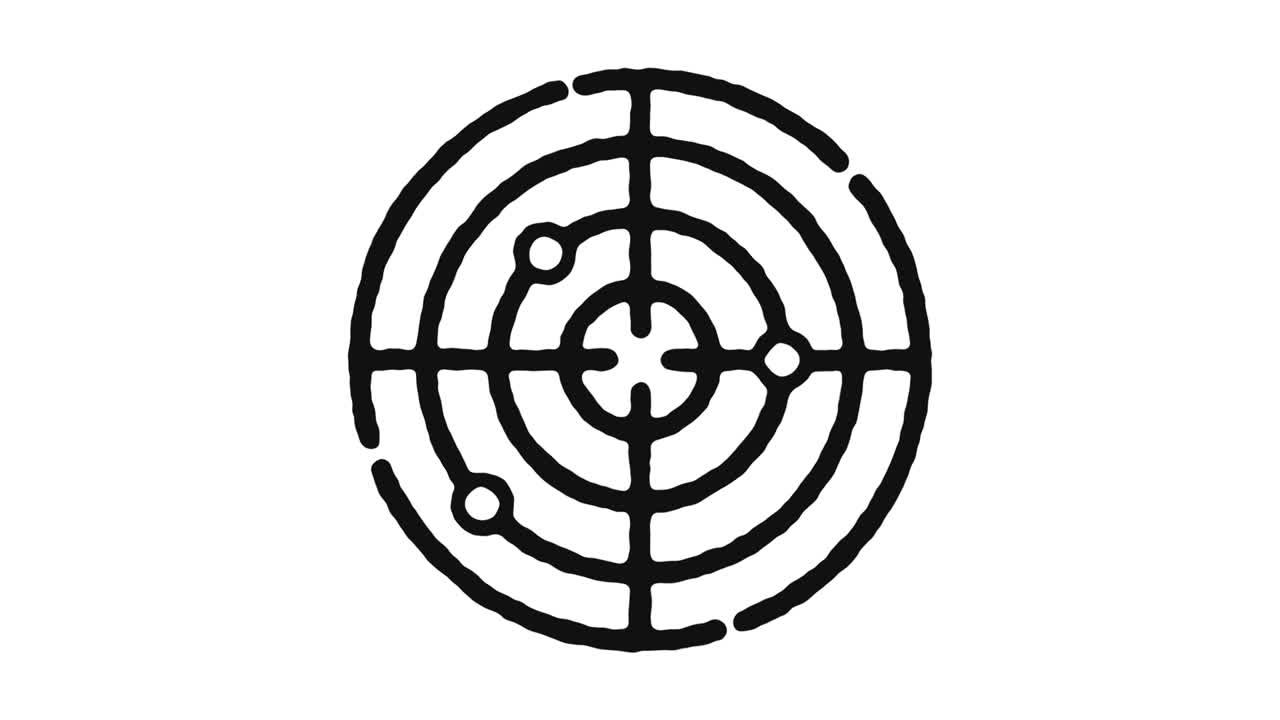 imágenes de animación de icono de radar y canal alfa