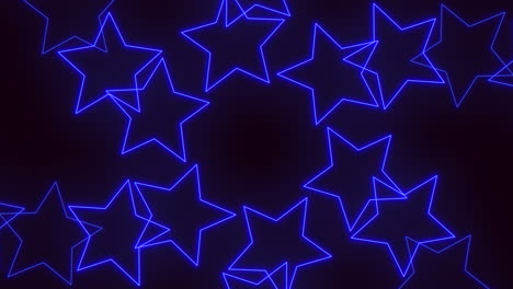 Abstract-neon-and-laser-blue-stars-pattern