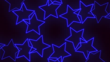 abstract neon and laser blue stars pattern