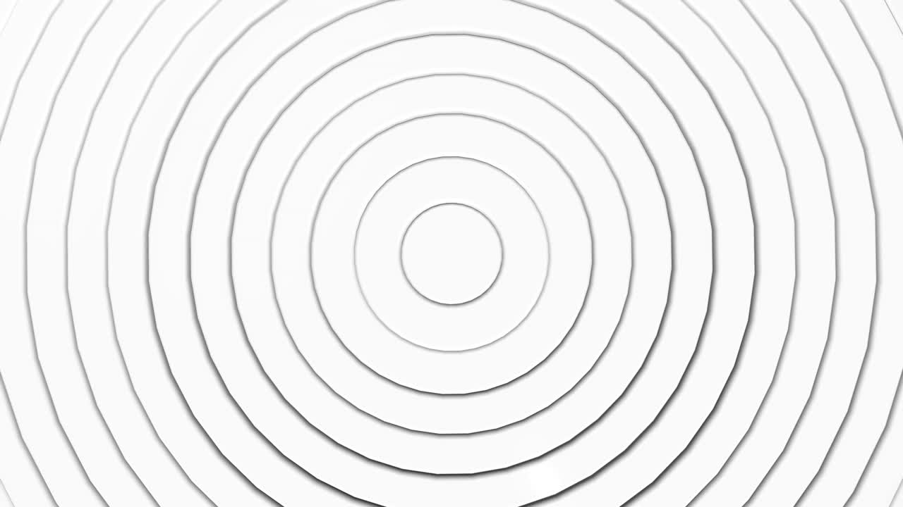 3d circles pattern with blinds effect. White clean rings animation