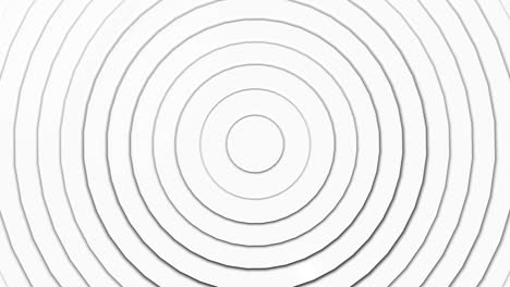 patrón de círculos 3d con efecto de persianas. animación de anillos limpios blancos