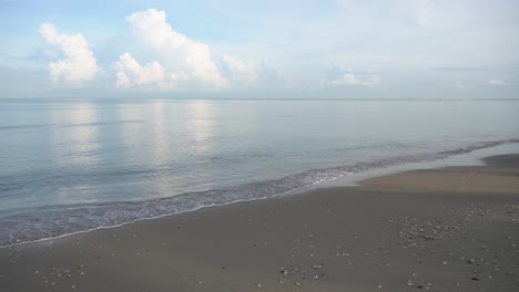 blue sunny day at beach.