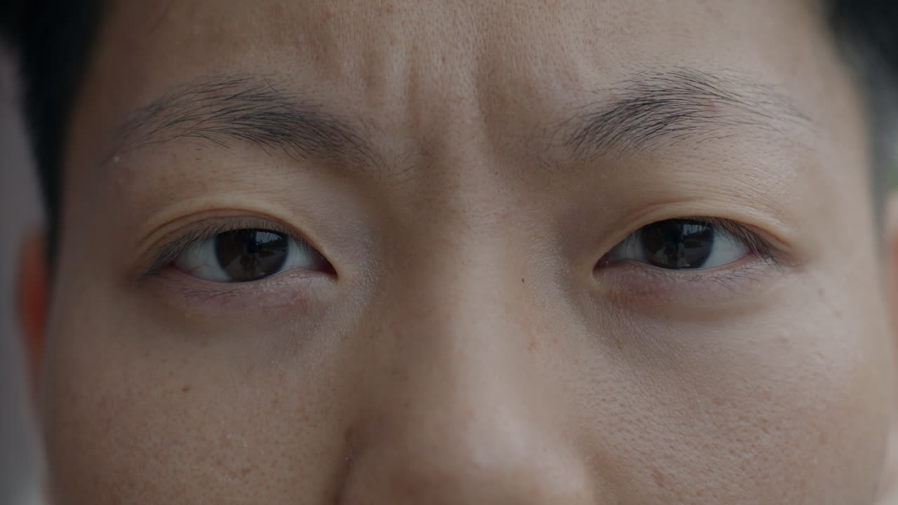 사람의 얼굴의 클로즈업