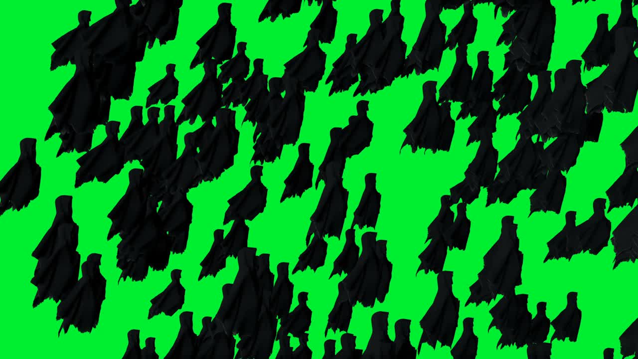 el misterio del miedo a la animación de fantasmas. la sudadera dinámica. el aislamiento. la animación realista de pantalla verde 4k.