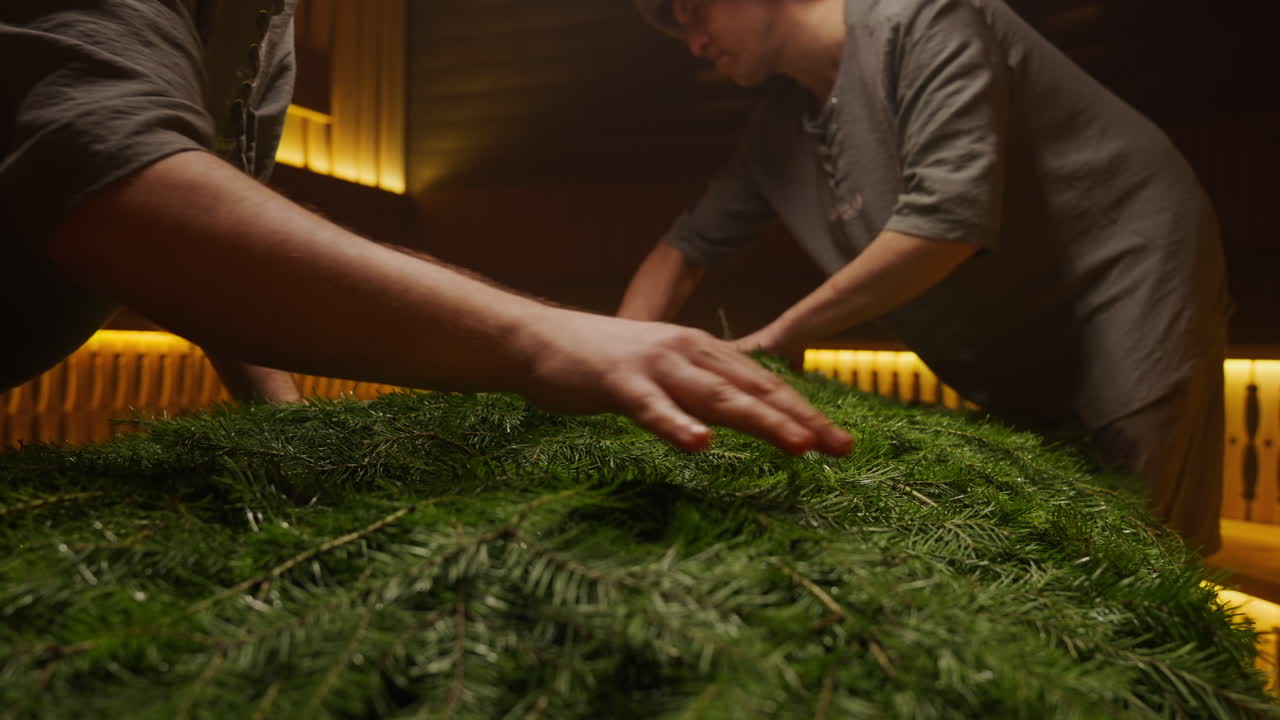 Preparing a Christmas Fir Tree