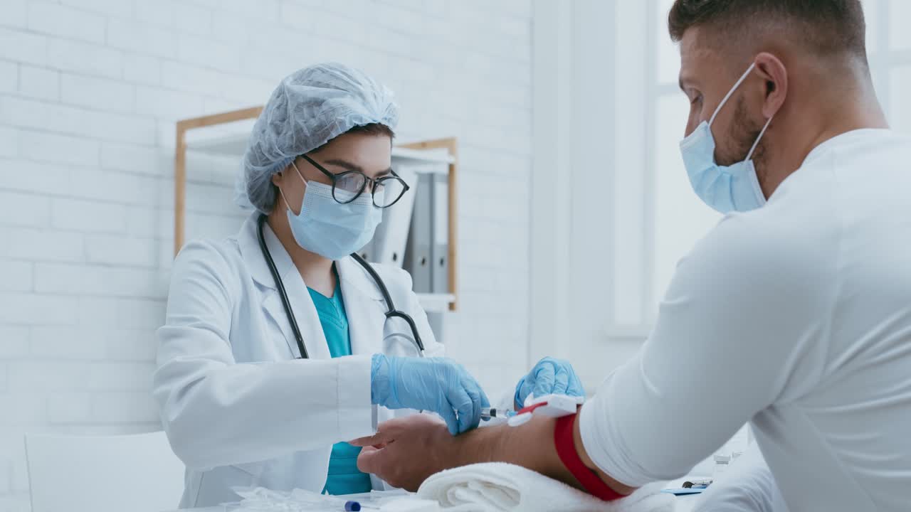 procedimiento de extracción de sangre