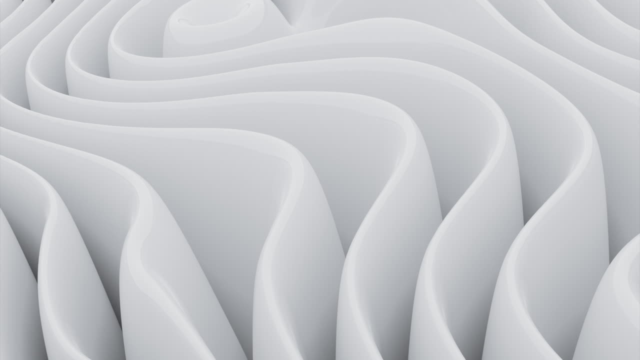 Abstract White Geometric Curves
