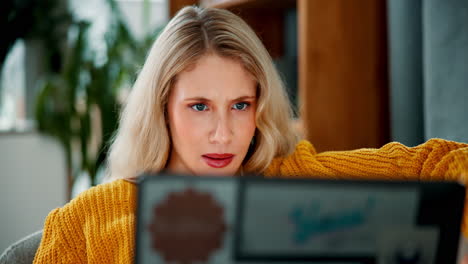 woman using laptop indoors