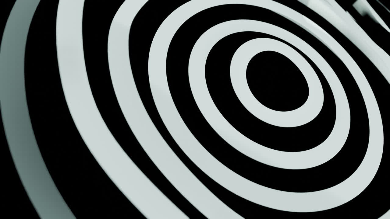 Black White Concentric Spiral Tunnel Rotating Smooth Glossy Rings Create Immersive Optical Motion With High. Design