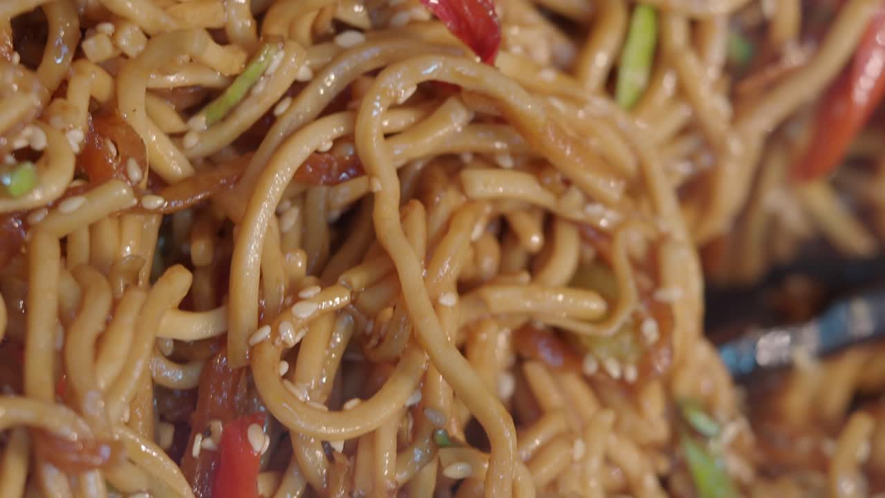Close-up of delicious noodles