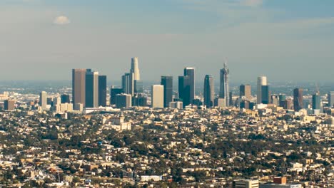 dtla con un mínimo de smog, tomada desde el observatorio griffith