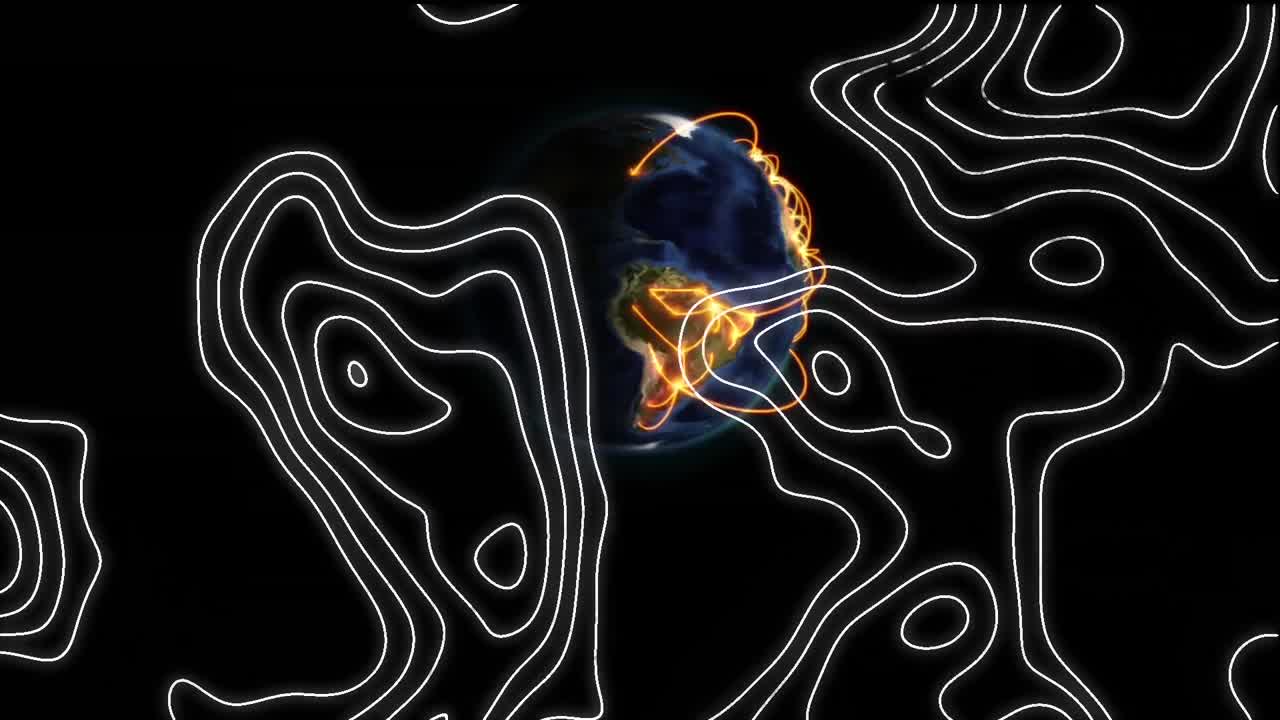 Animation of pattern moving over globe