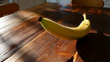 banana on wooden table