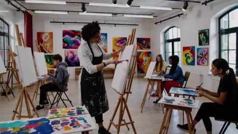 art class in progress