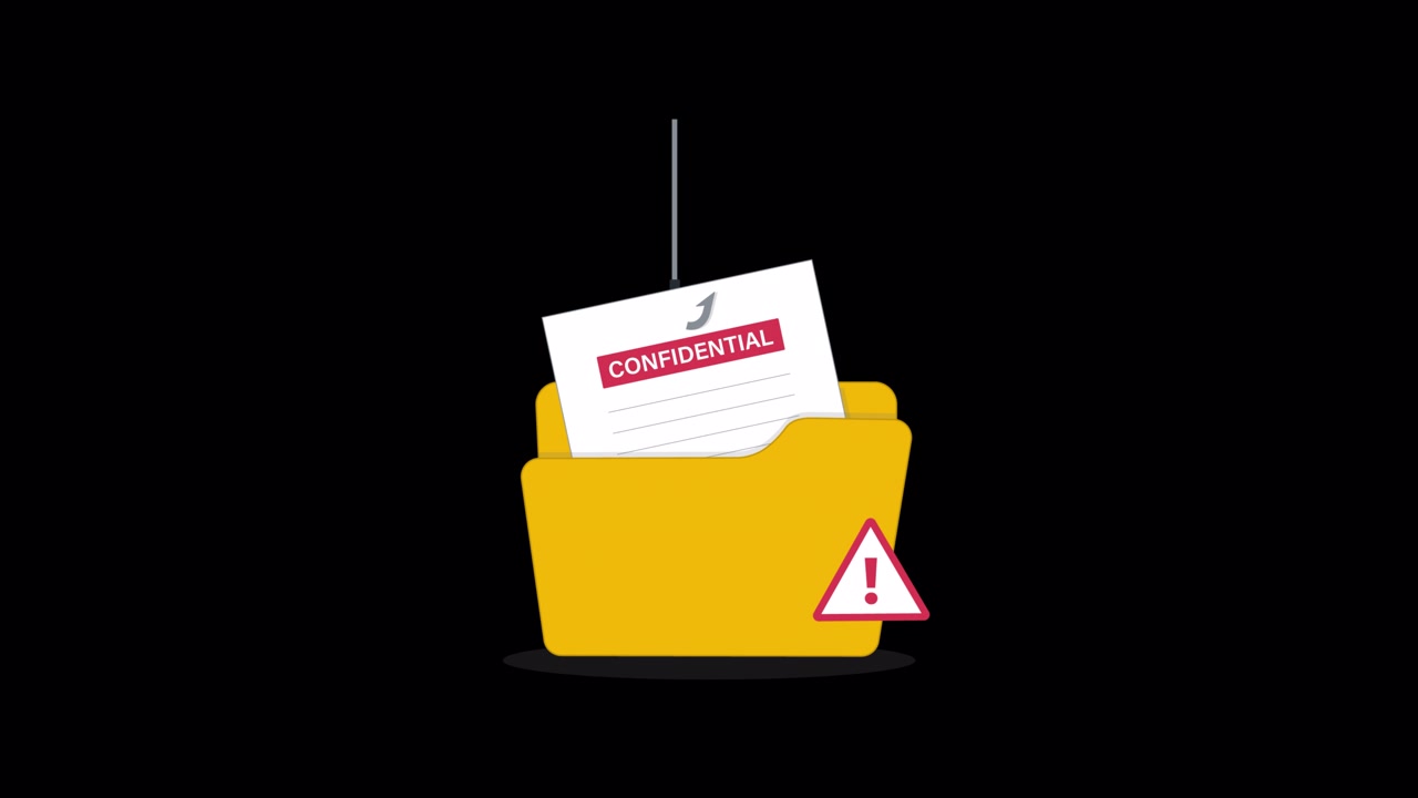 Confidential Document File Icon Animation