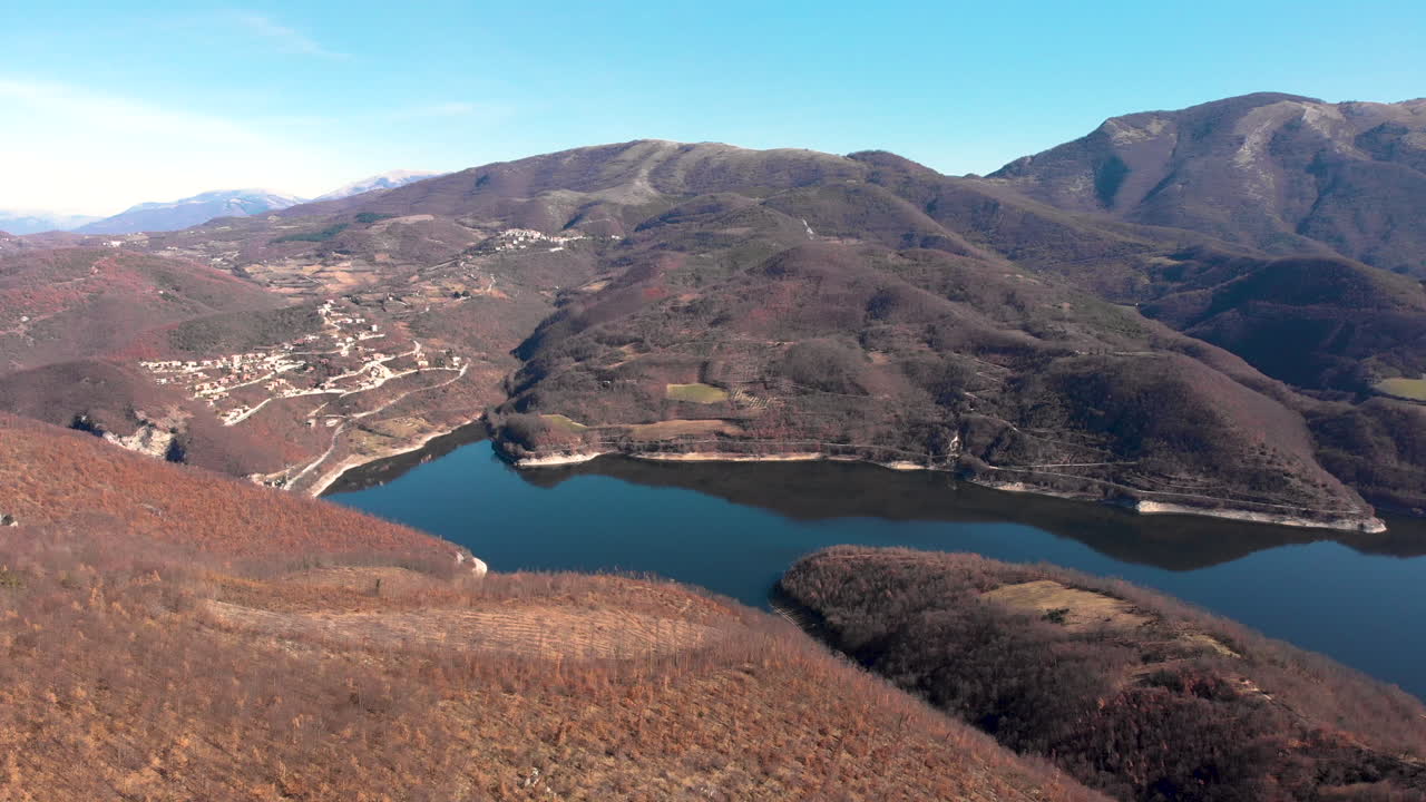 Mountains Landscape With Serene Lake In Summer In Italy. - aerial drone