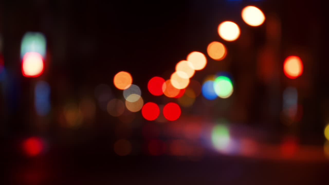 Blurred view of the city lights in the evening. Tokyo, Japan