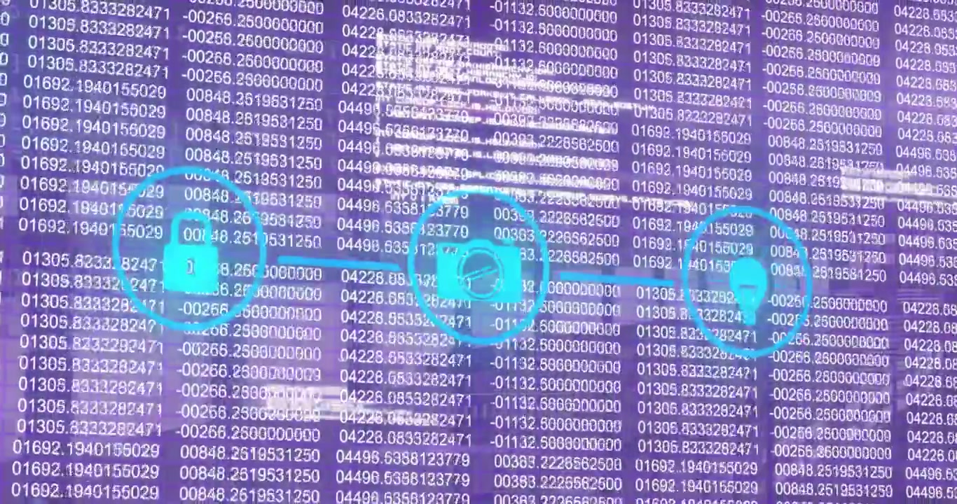 Animation of data processing over media icons