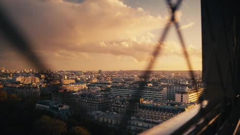 paris sunset city view from eiffel tower