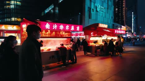 night street food market in china