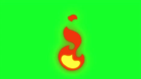 4k hand drawn cartoon fire animation, green screen (chroma key), 2d anime, manga, flash fx, comic elements, background, pre-rendered, just drop the clip straight into your project