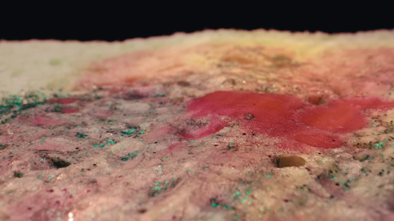 Colorful Sponge Texture with Glitter and Paint