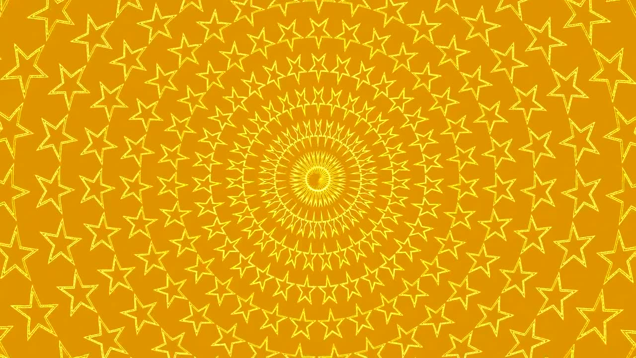 círculos estrellas oro video fondo