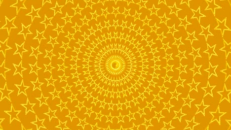Kreise-Sterne-Goldener-Videohintergrund